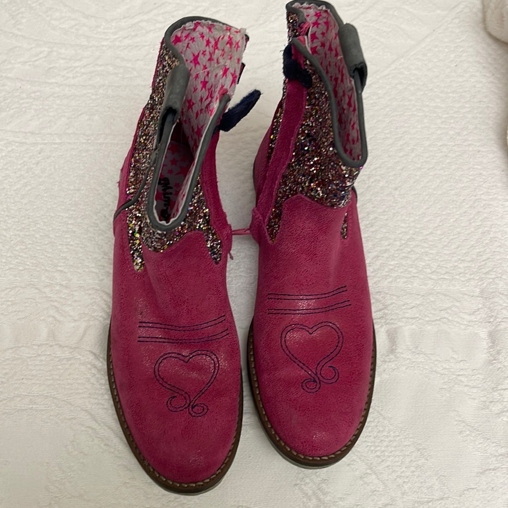 Mim-Pi Pink and Glitter Cowboy Boots 🩷